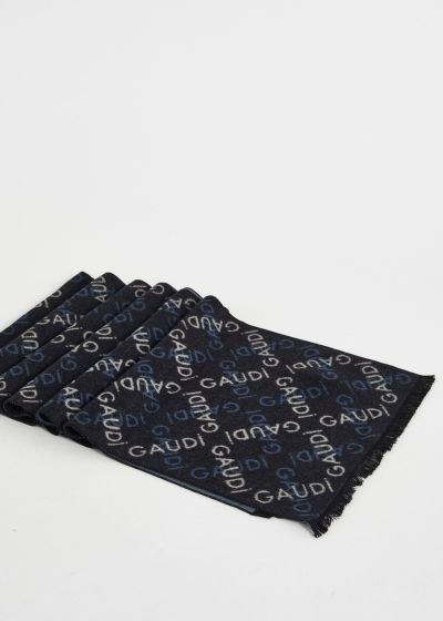 Men's scarf with logo print GAUDI (SKU) 11979