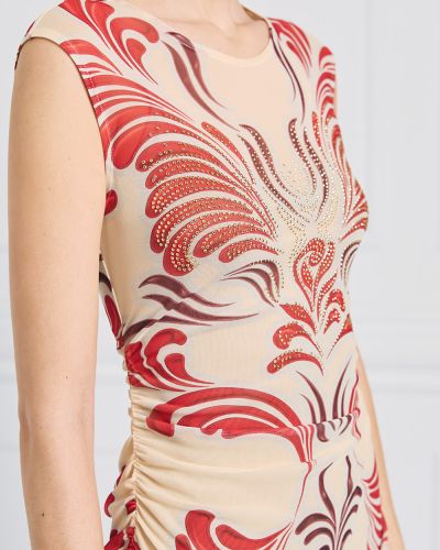 Елегантна дамска рокля от щампован тюл ACCESS FASHION (SKU) 3429