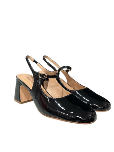Elegant women's sandal in black REGARDE LE CIEL (SKU) EDDA01